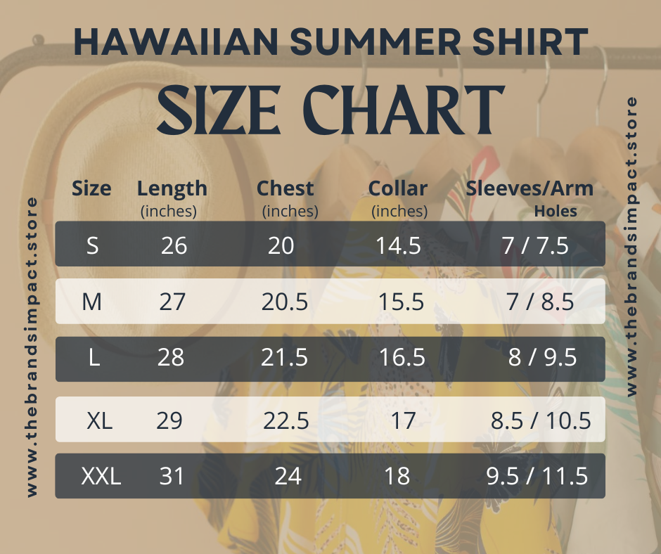 Size Chart Bliss Stripes Shirt